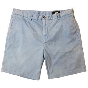 Vineyard Vines Light Blue White Marbling Flat Front Cotton Shorts Mens 40